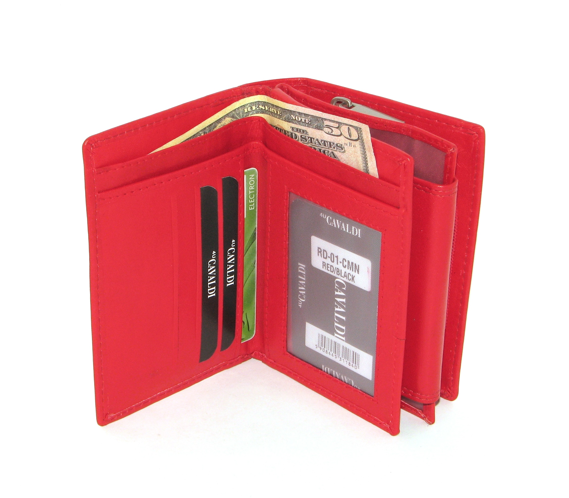 Кошелек женский Cavaldi RD-01-CMN RED-BLK Кошелек женский Cavaldi RD-01-CMN RED-BLK